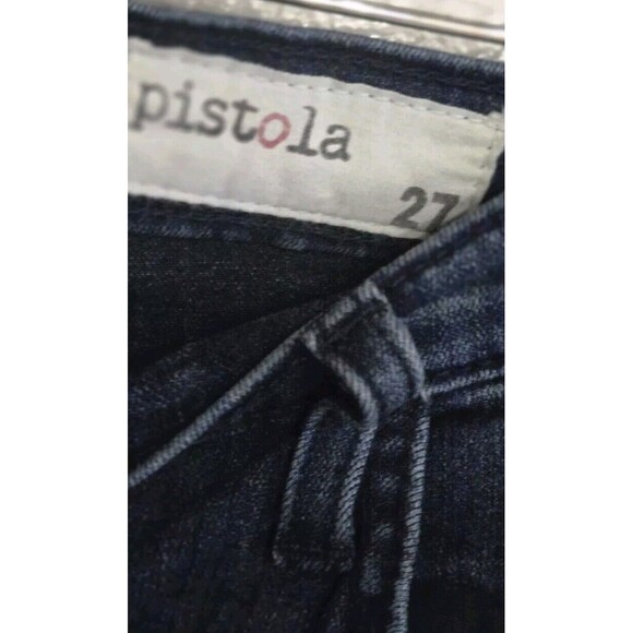 Pistola Jeans Women’s  27 Blue Distressed Mid Rise Denim Skinny Stretch USA - Picture 2 of 7